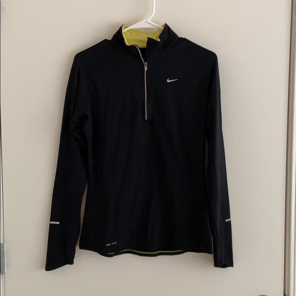 Nike long sleeve quarter zip dry fit shirt